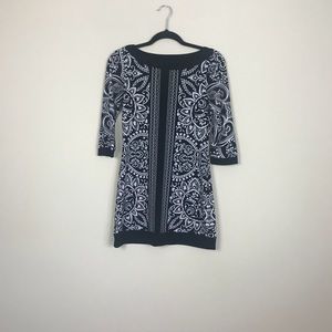 White House Black Market Paisley Print Tunic Top